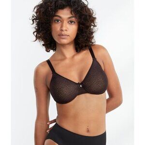 Chantelle Black Bra Magnifique MInimizer Full Coverage Underwire Size 34 I New